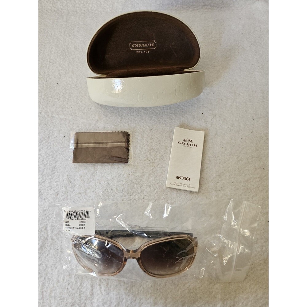 Coach Selma HC8088 L927 Womens Brown Sunglasses Case 515813 New